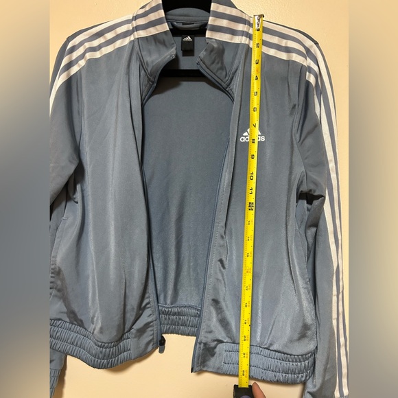 Adidas light blue track jacket size small - Picture 3 of 5